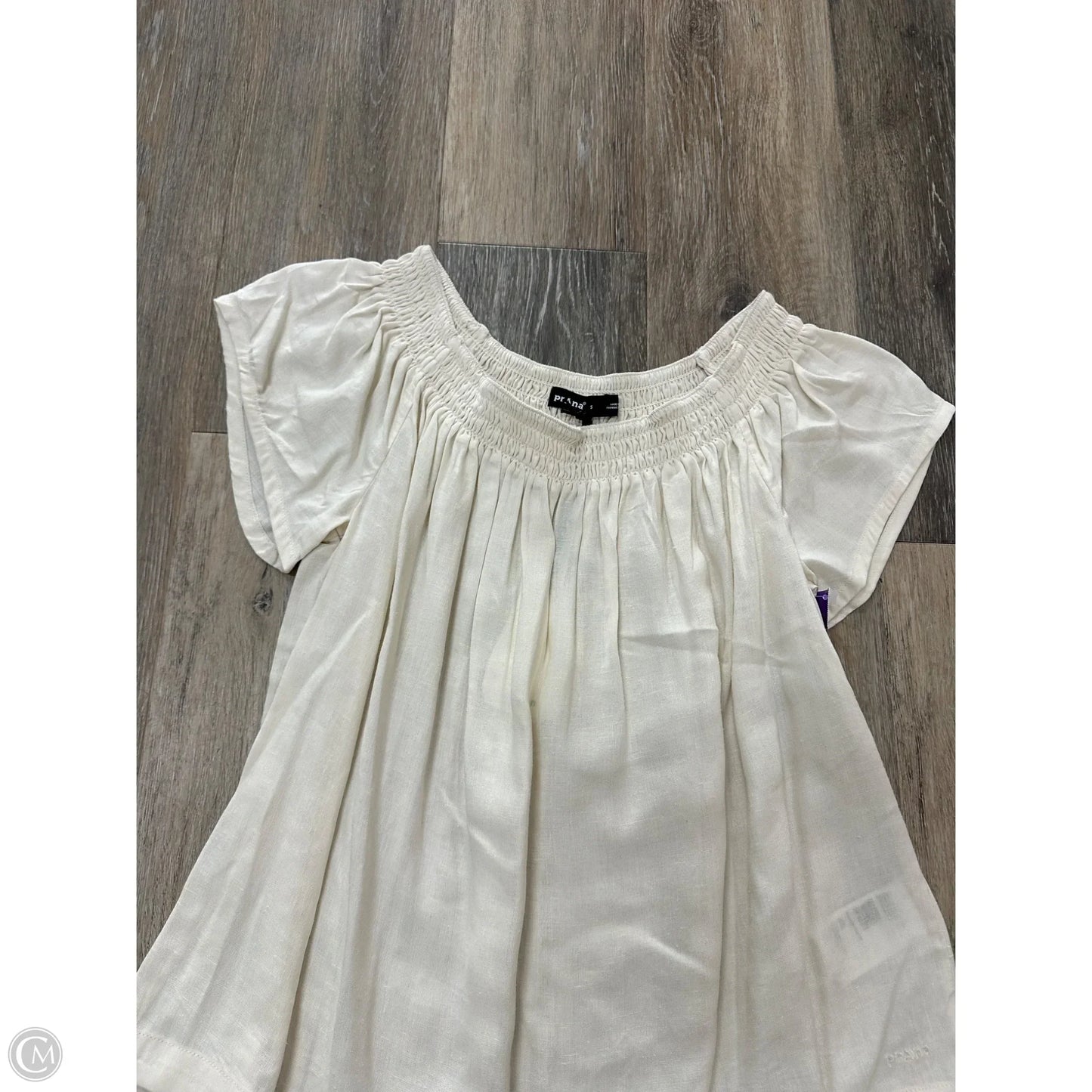 Top Short Sleeve By Prana In Cream, Size: S