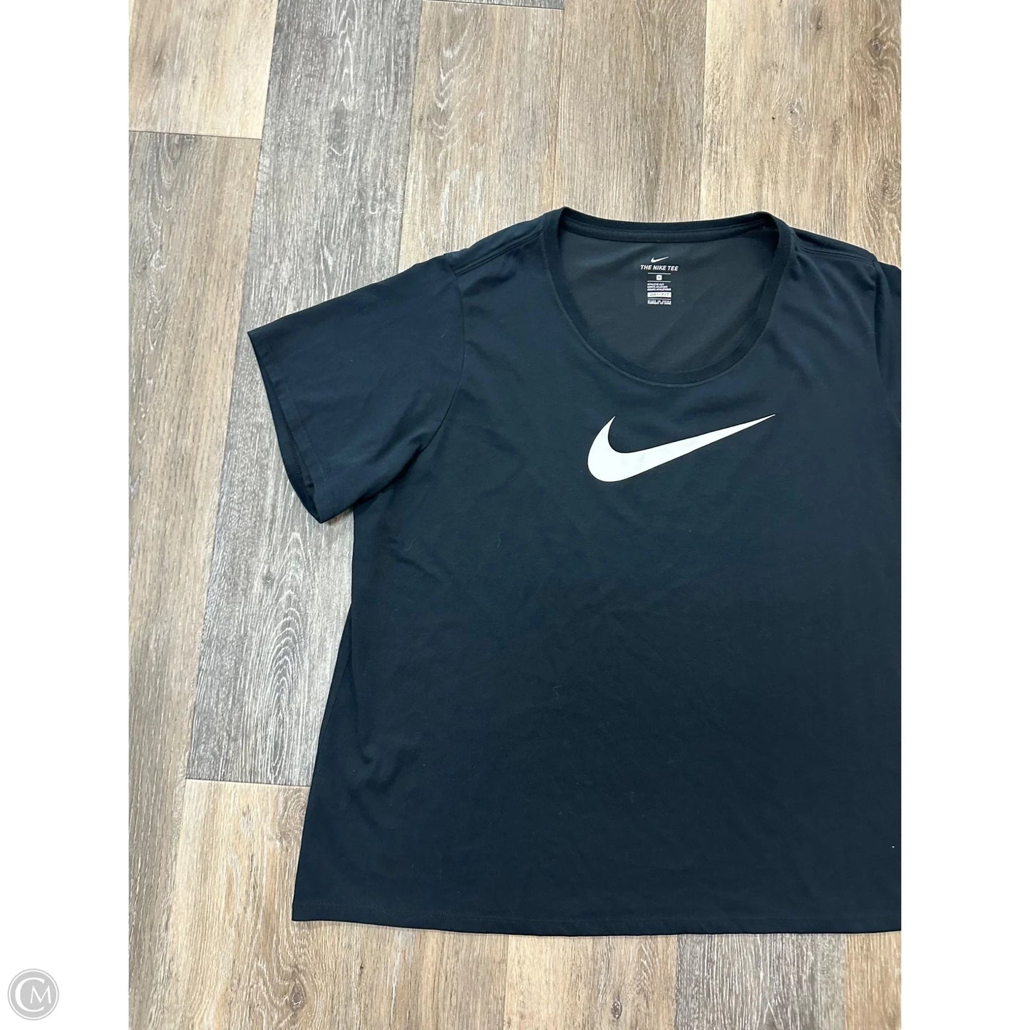 Athletic Top Short Sleeve By Nike Apparel In Black, Size: 2x