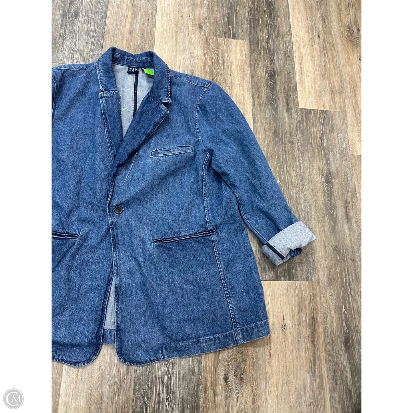 Blazer By Gap In Blue Denim, Size: Xxl
