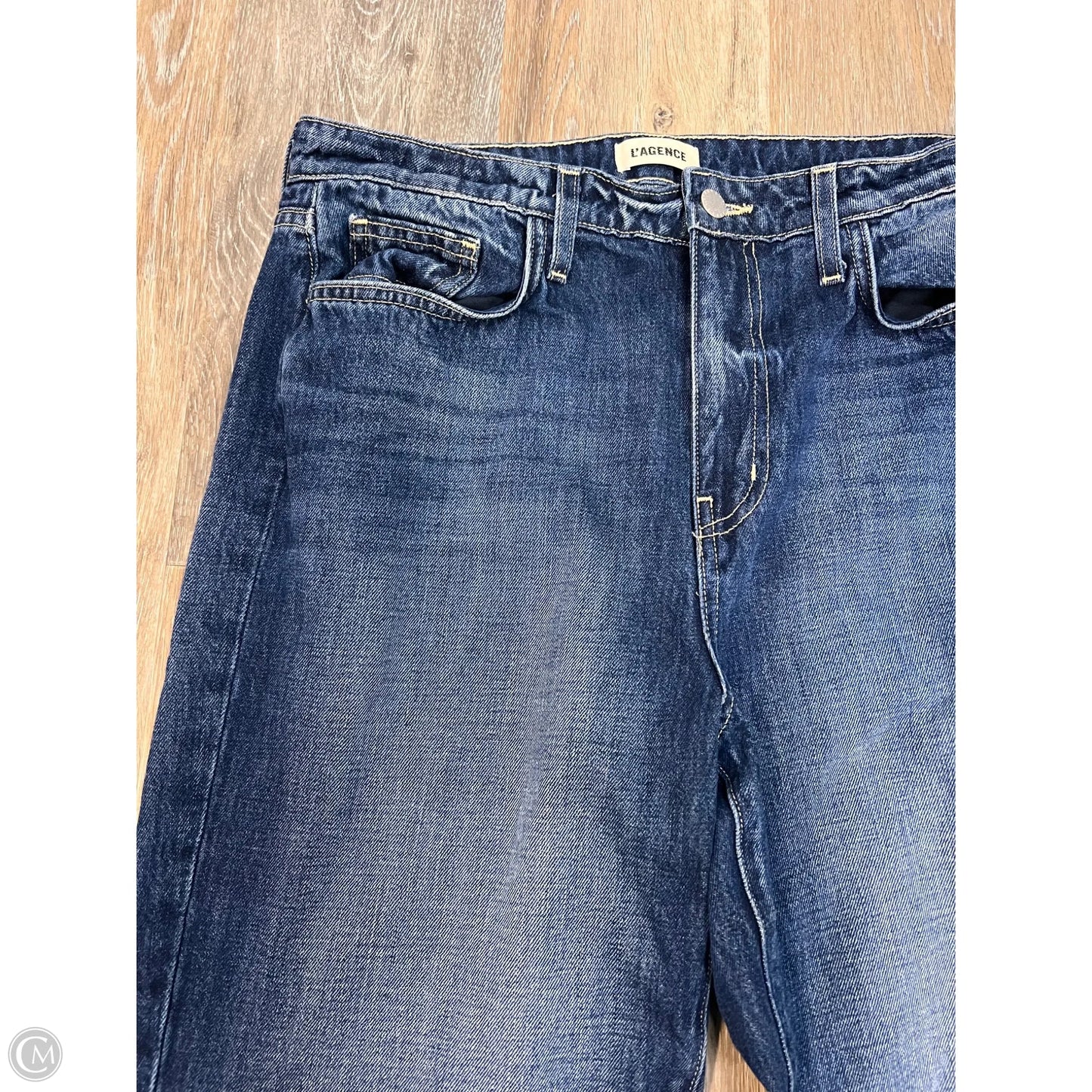 Jeans Straight Designer By L Agence In Blue Denim, Size: 10/30