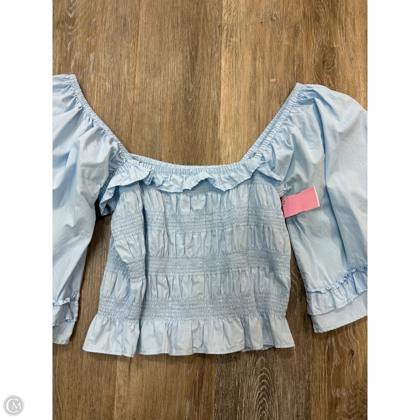 Blouse Long Sleeve By Free People In Blue, Size: M