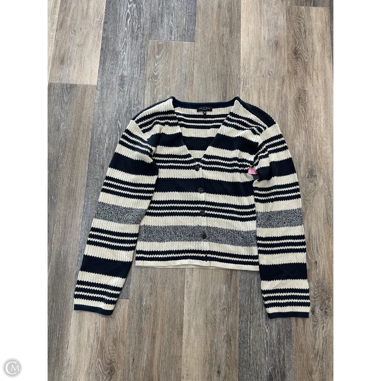 Sweater Cardigan By Rag And Bone In Striped Pattern, Size: Xs