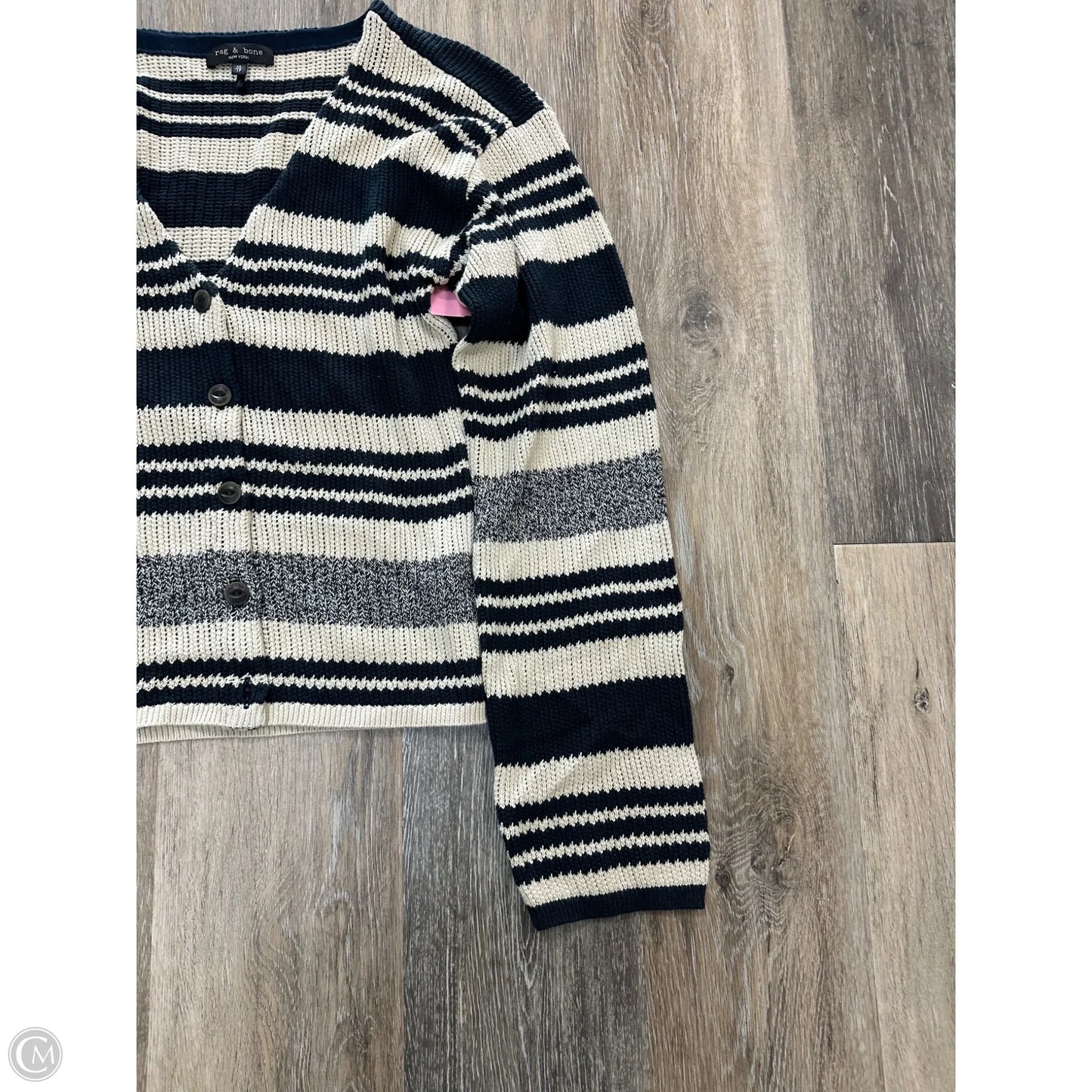 Sweater Cardigan By Rag And Bone In Striped Pattern, Size: Xs