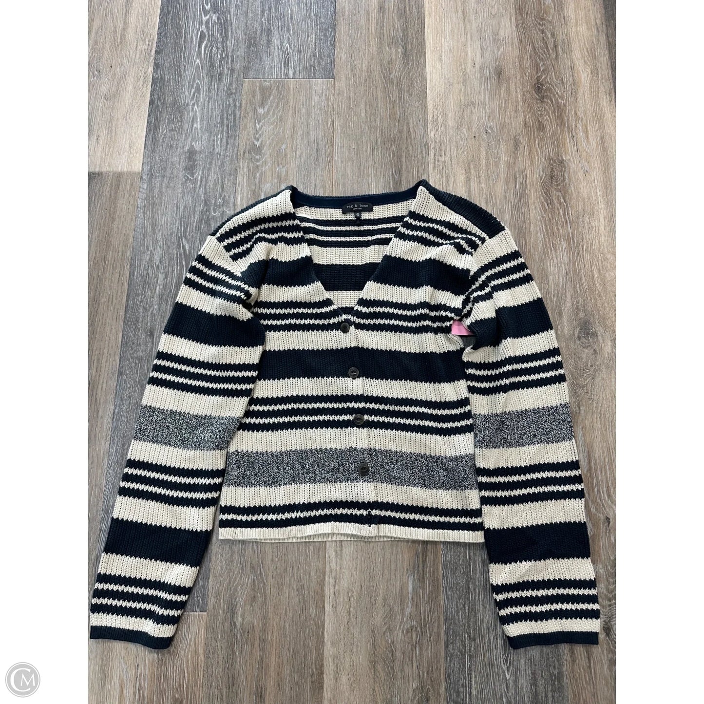 Sweater Cardigan By Rag And Bone In Striped Pattern, Size: Xs
