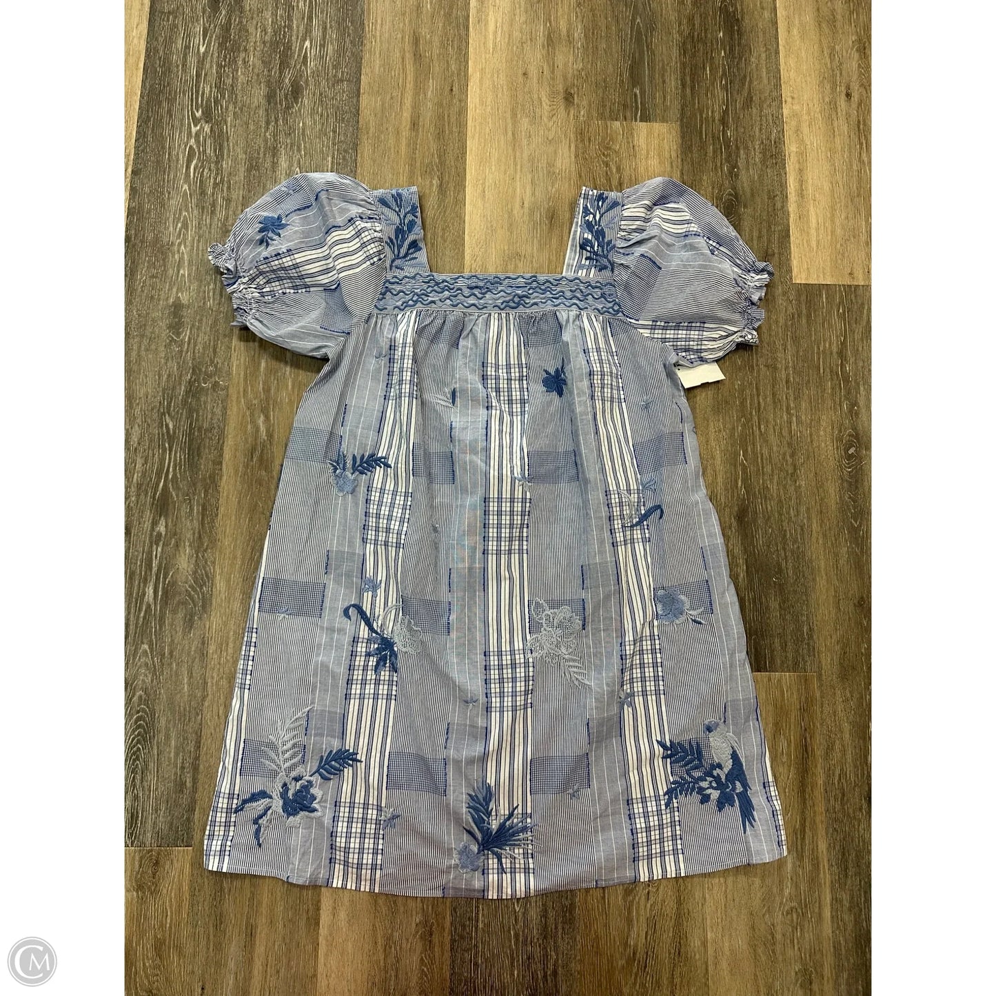 Dress Designer By Johnny Was In Blue, Size: M