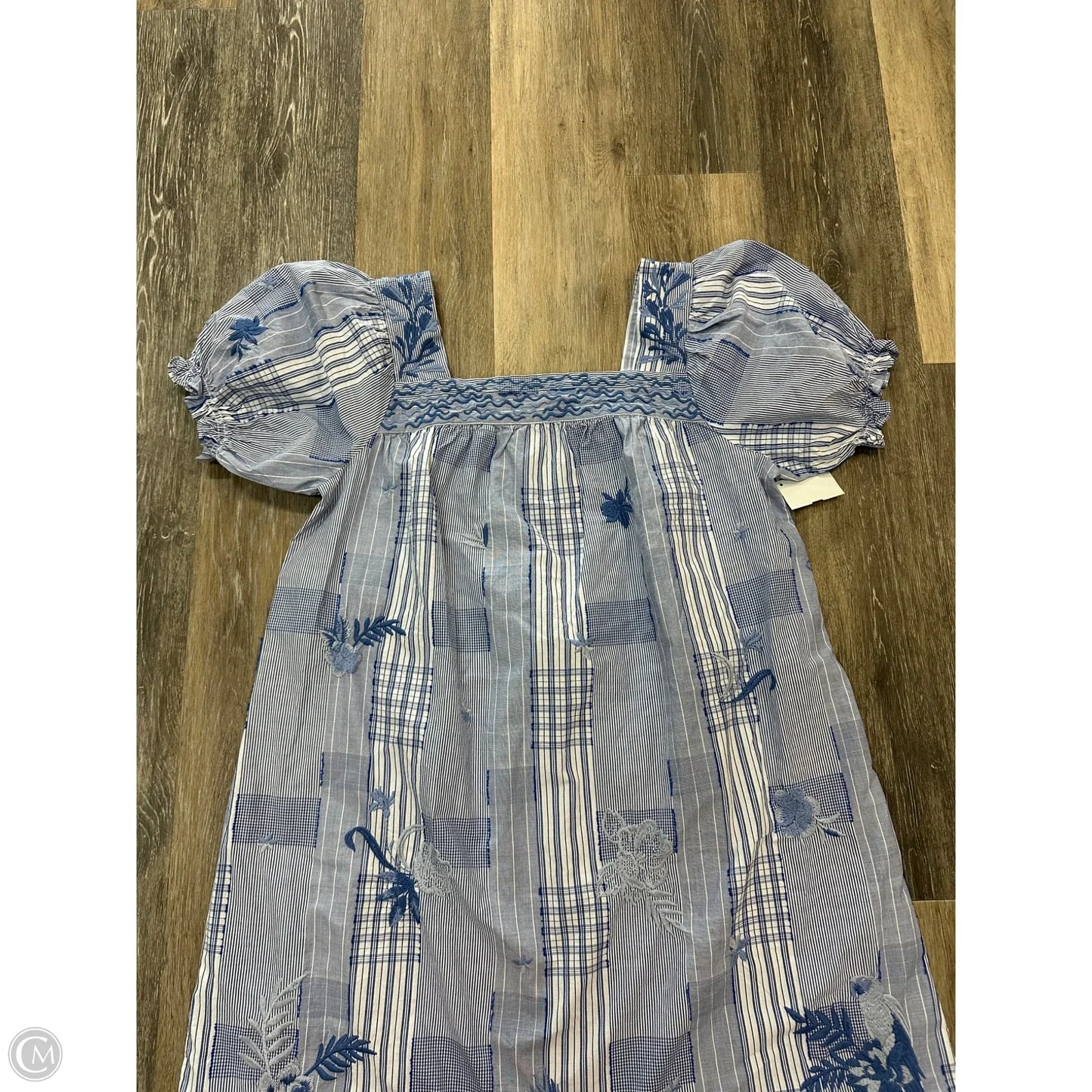 Dress Designer By Johnny Was In Blue, Size: M