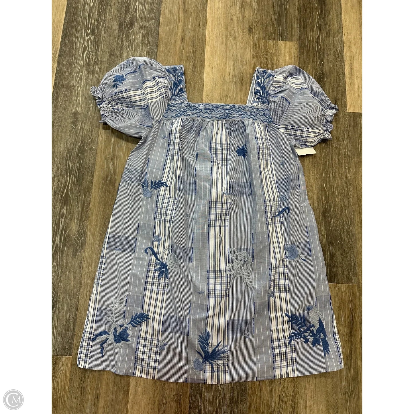 Dress Designer By Johnny Was In Blue, Size: M