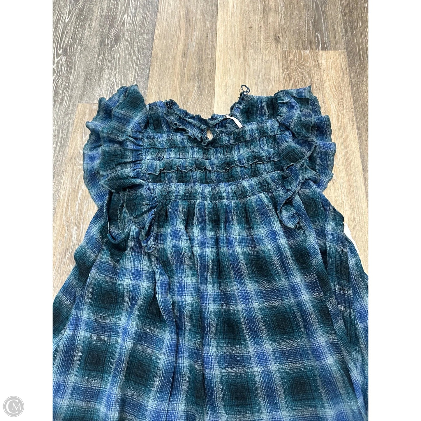 Blouse Sleeveless By Free People In Plaid Pattern, Size: M