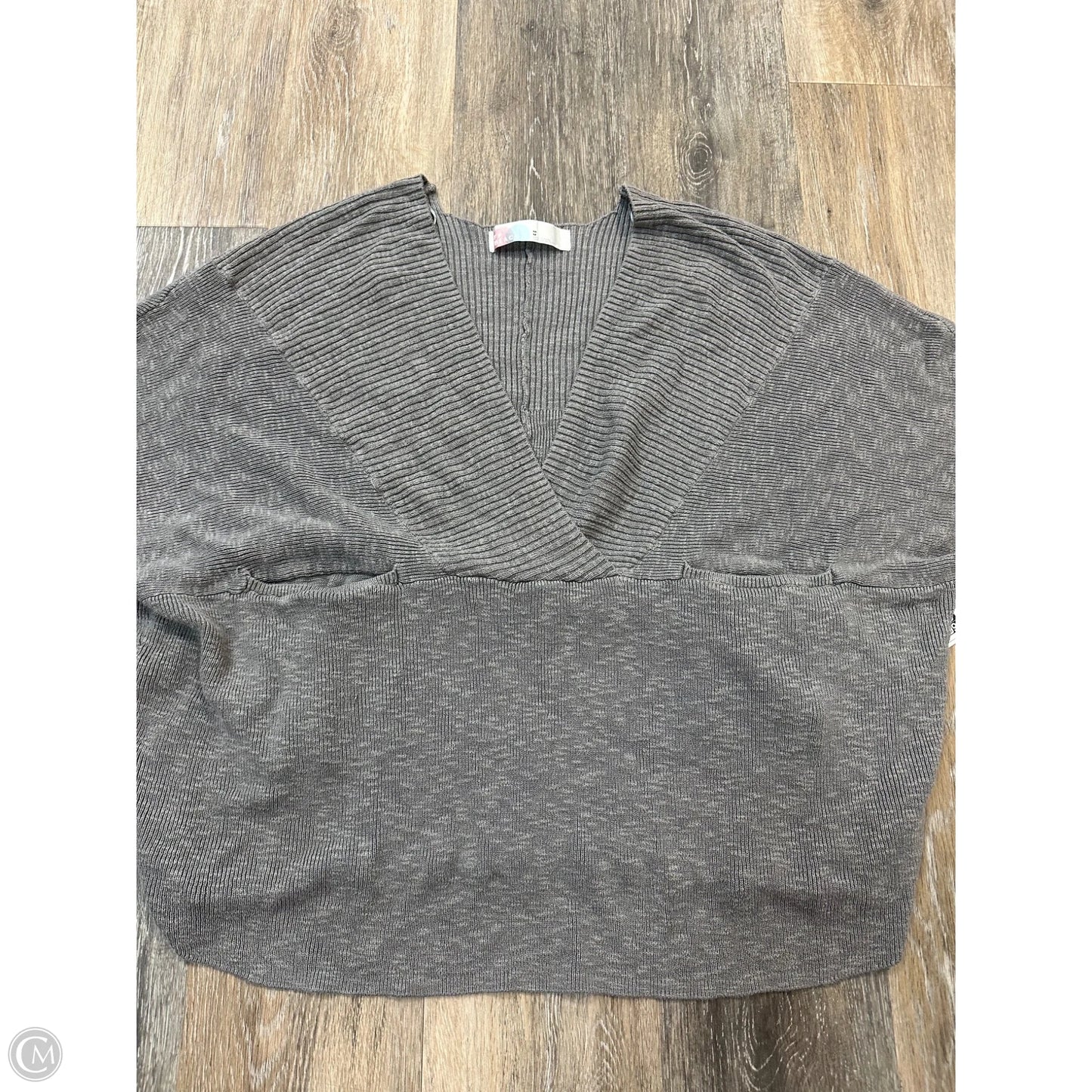 Sweater Short Sleeve By Free People In Grey, Size: M