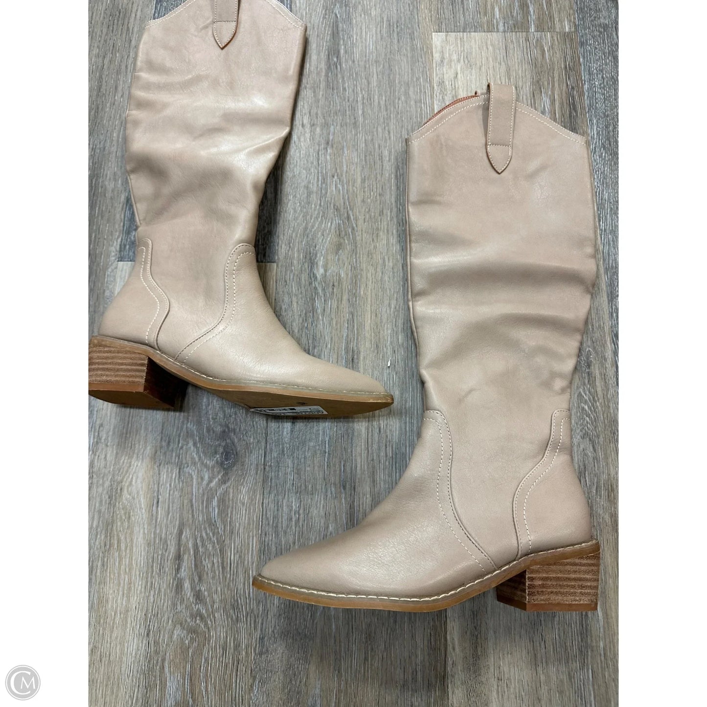 Boots Knee Flats By Oasis Society In Beige, Size: 6