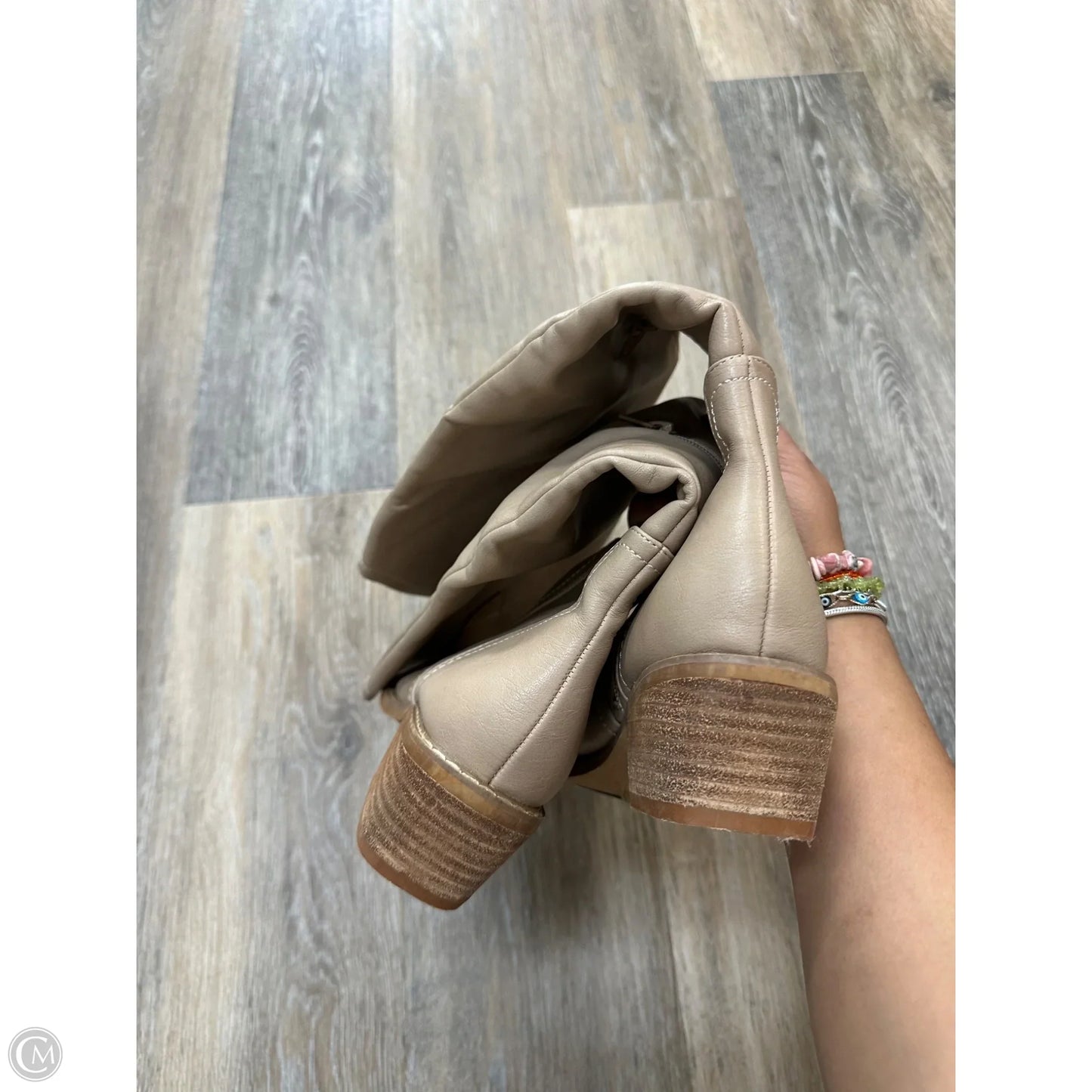 Boots Knee Flats By Oasis Society In Beige, Size: 6