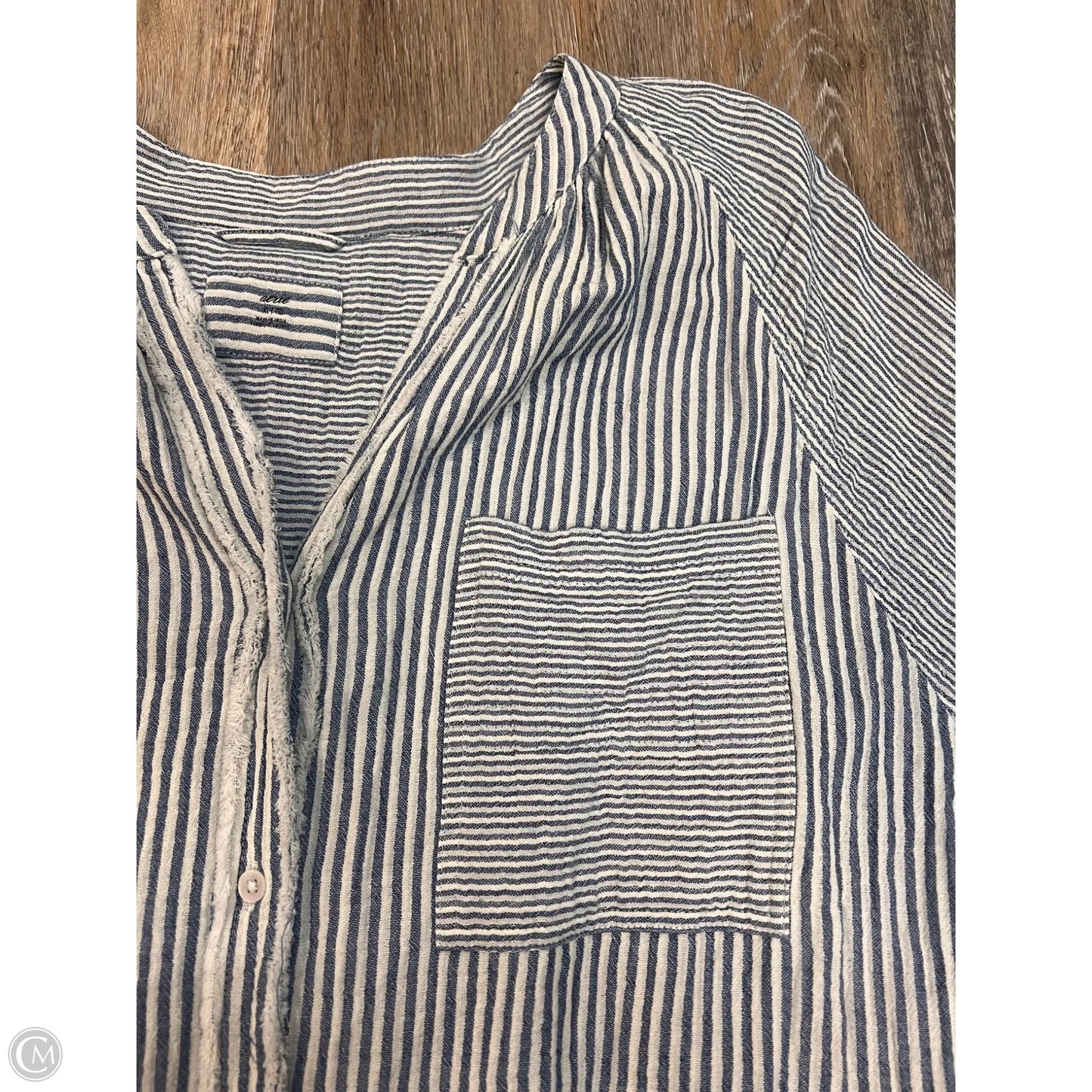 Blouse Long Sleeve By Aerie In Striped Pattern, Size: Xl