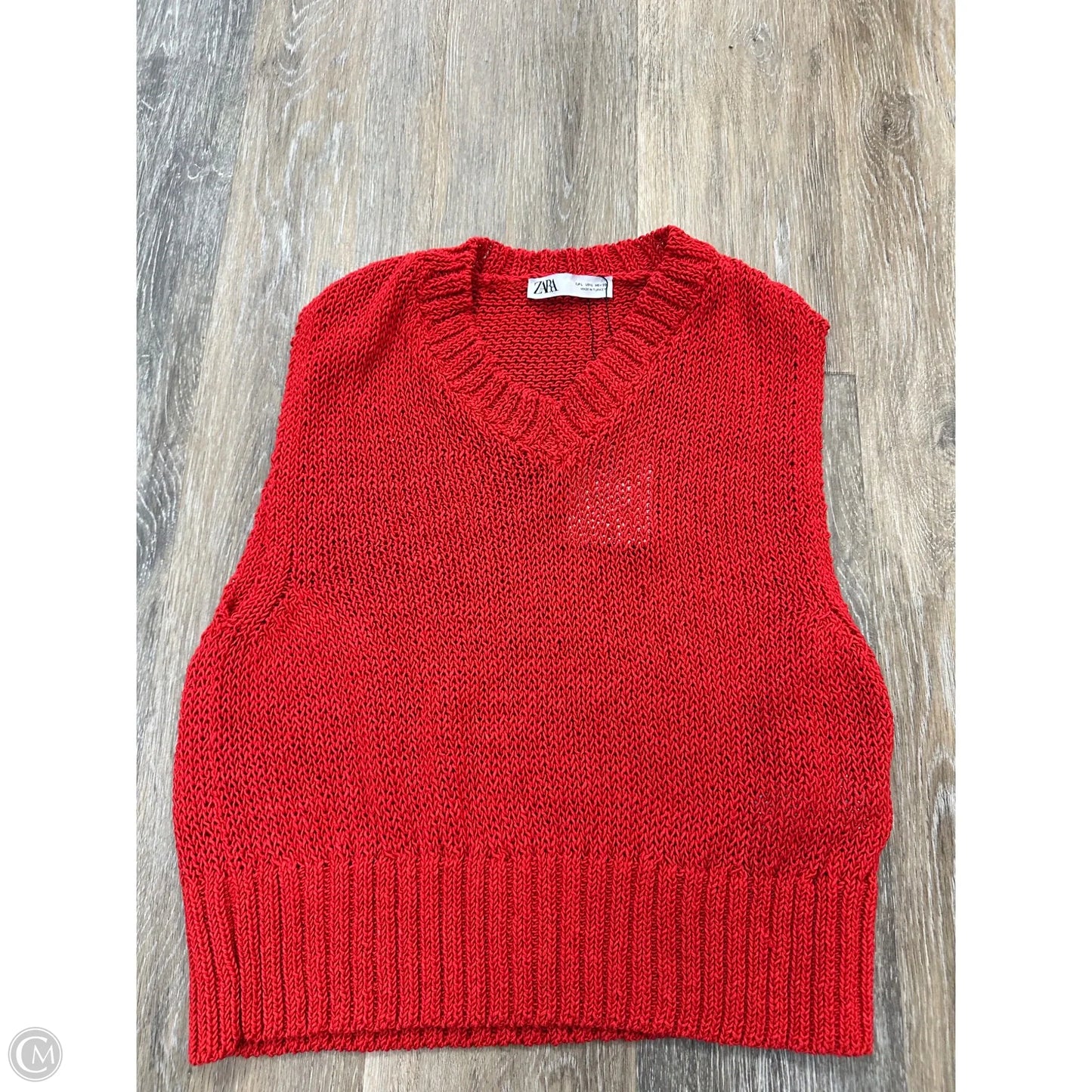Tank Top By Zara In Red, Size: L