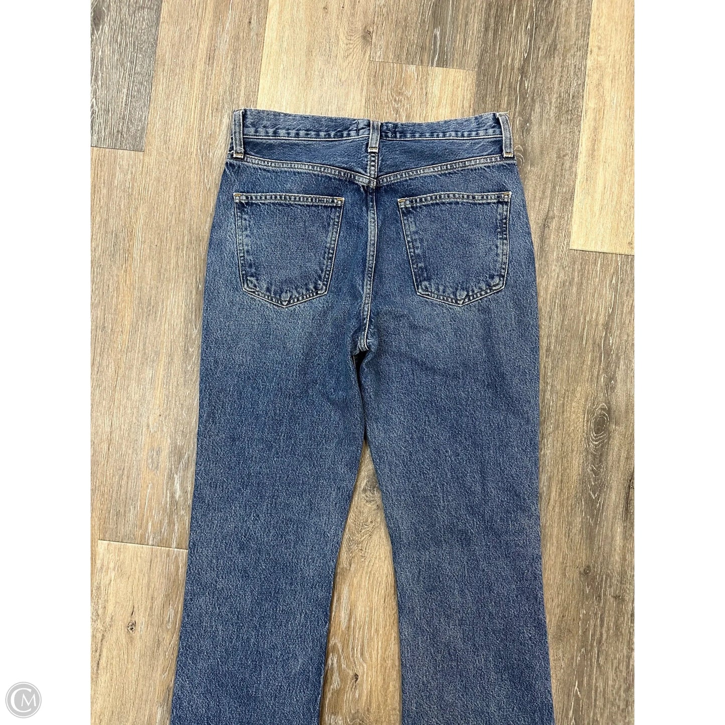 Jeans Boot Cut By Agolde In Blue Denim, Size: 4