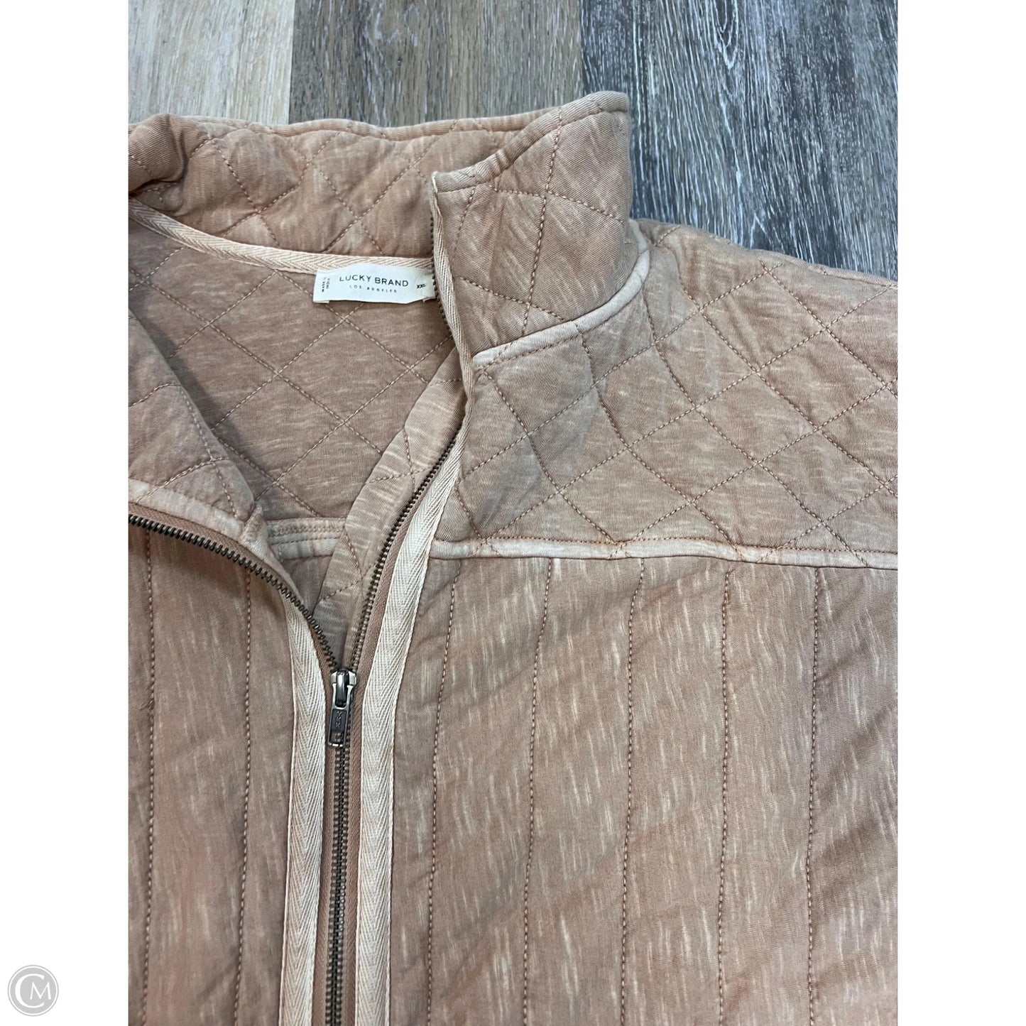 Jacket Puffer & Quilted By Lucky Brand In Tan, Size: Xxl