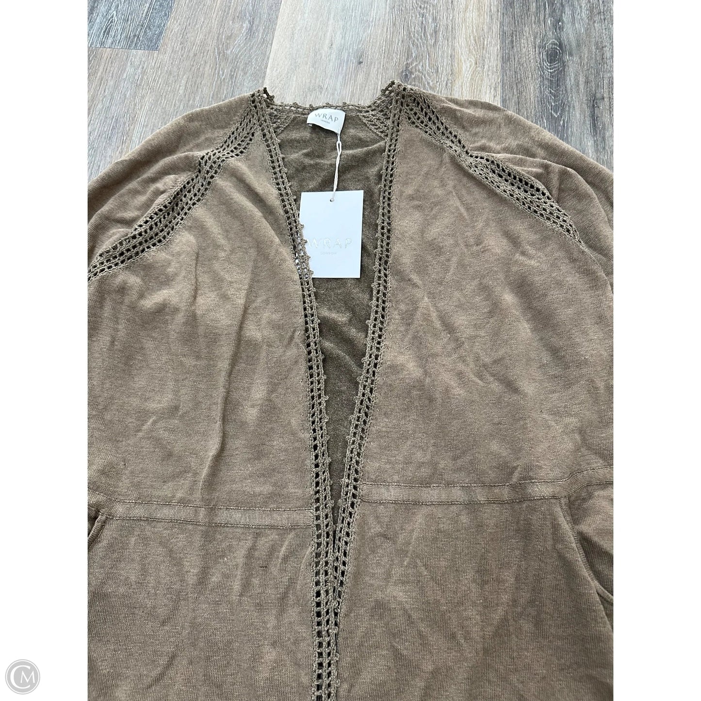 Sweater Cardigan By Wrap In Beige, Size: 18