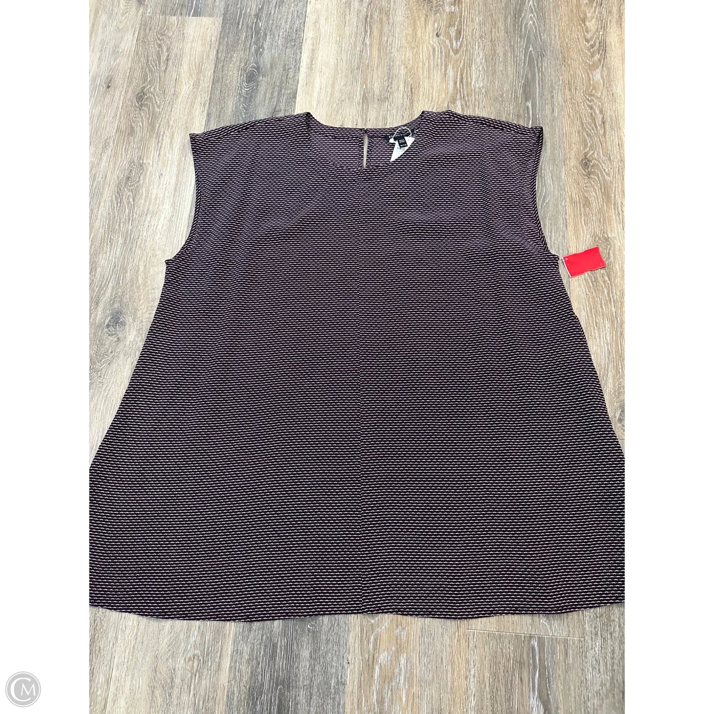 Top Sleeveless By Eileen Fisher In Maroon, Size: Xl