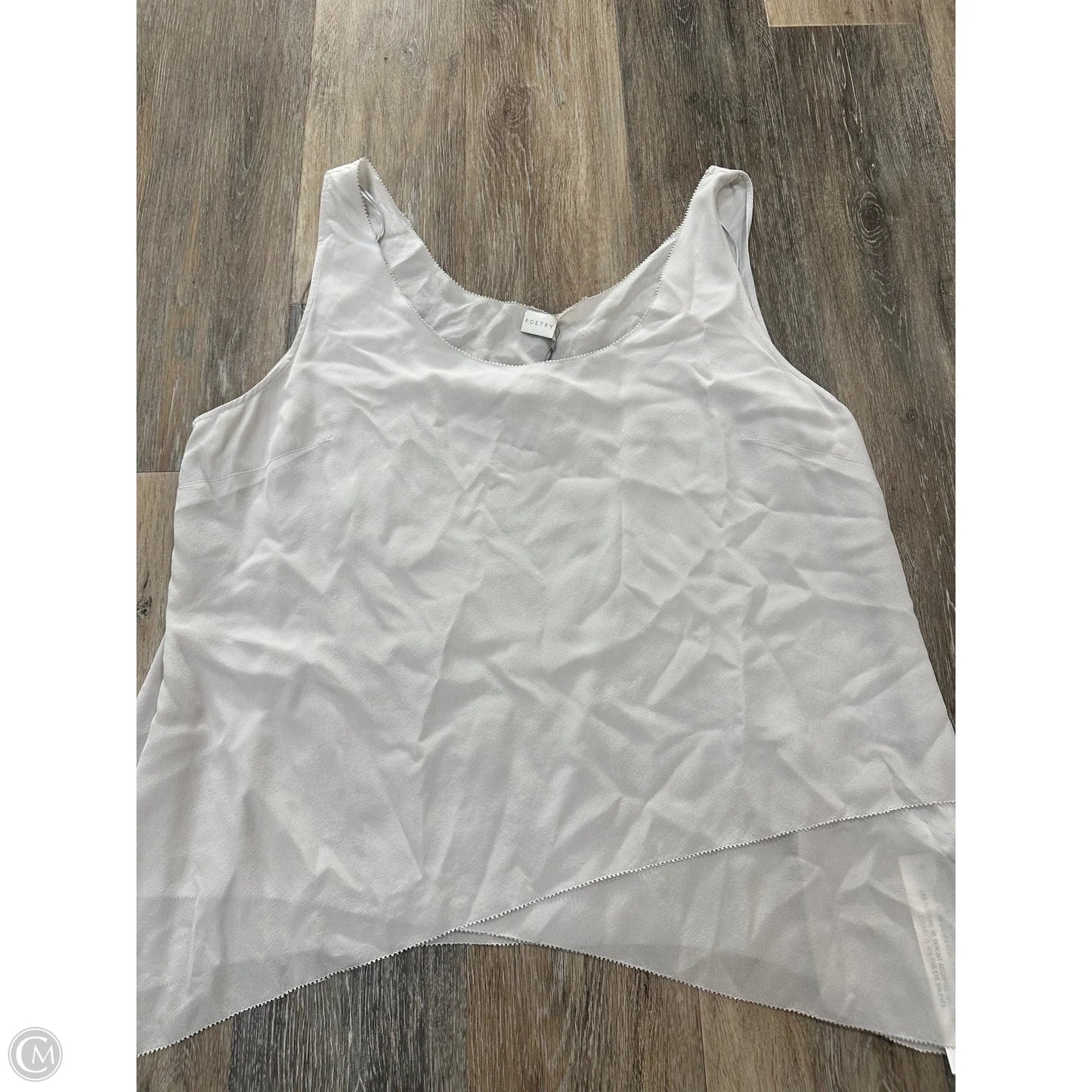 Top Sleeveless By Poetry In Grey, Size: 2x