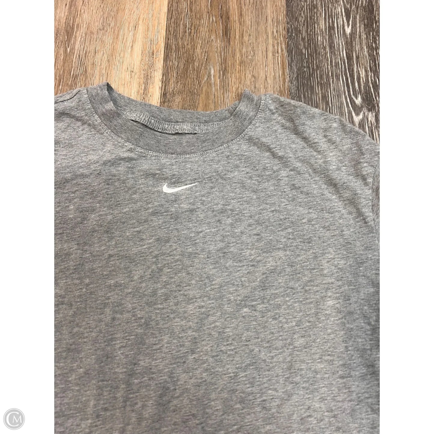 Athletic Top Short Sleeve By Nike Apparel In Grey, Size: S