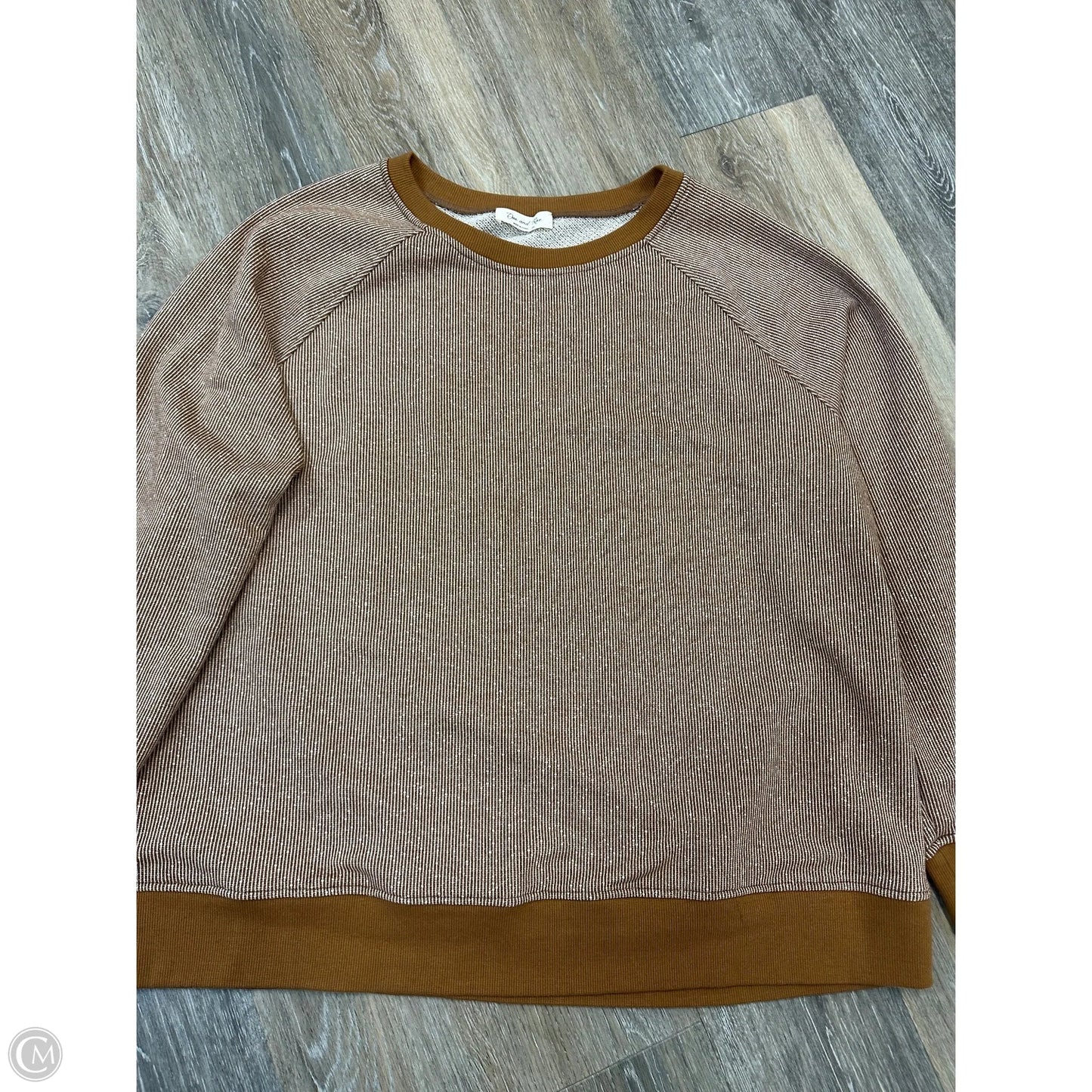 Sweatshirt Crewneck By Doe & Rae In Tan, Size: 2x
