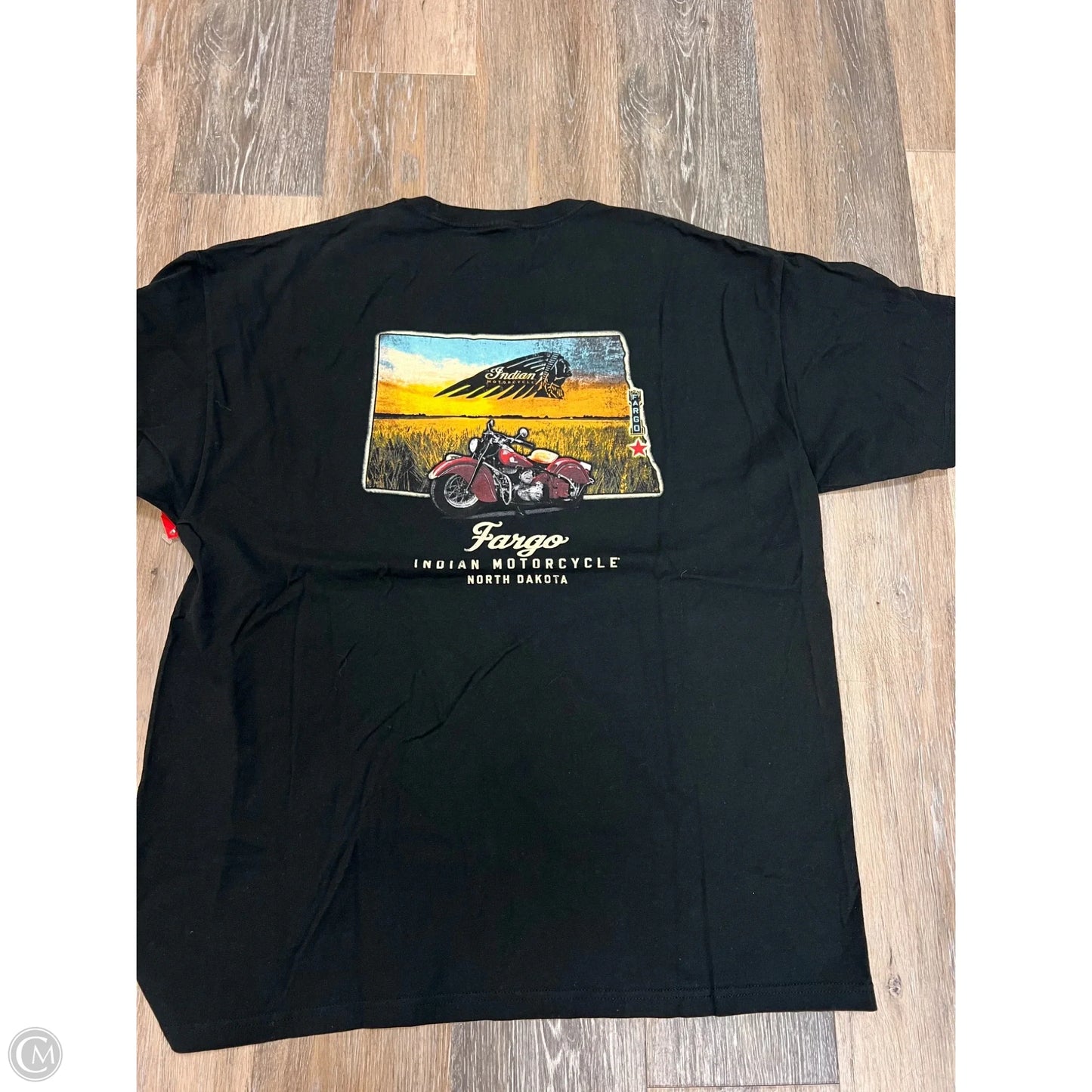 Top Short Sleeve By Indian Motorcycle In Black, Size: Xl