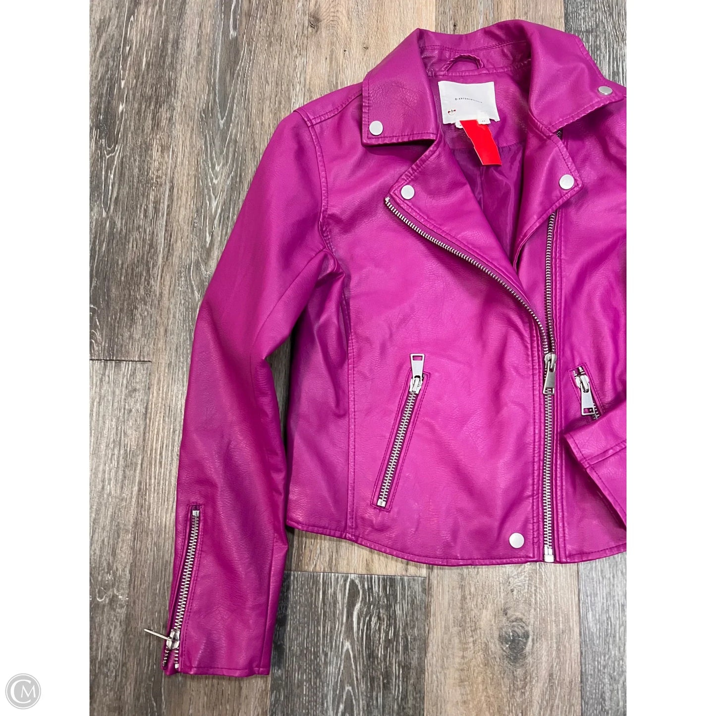 Jacket Moto By Anthropologie In Pink, Size: Xs