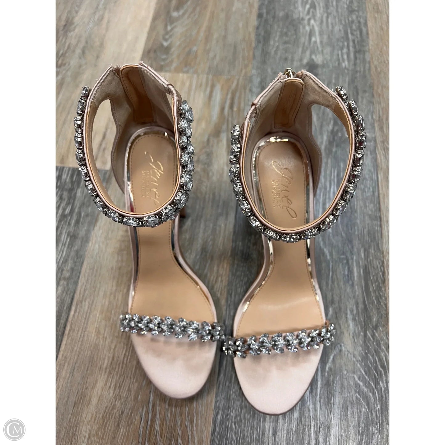 Sandals Heels Block By Badgley Mischka In Cream, Size: 8