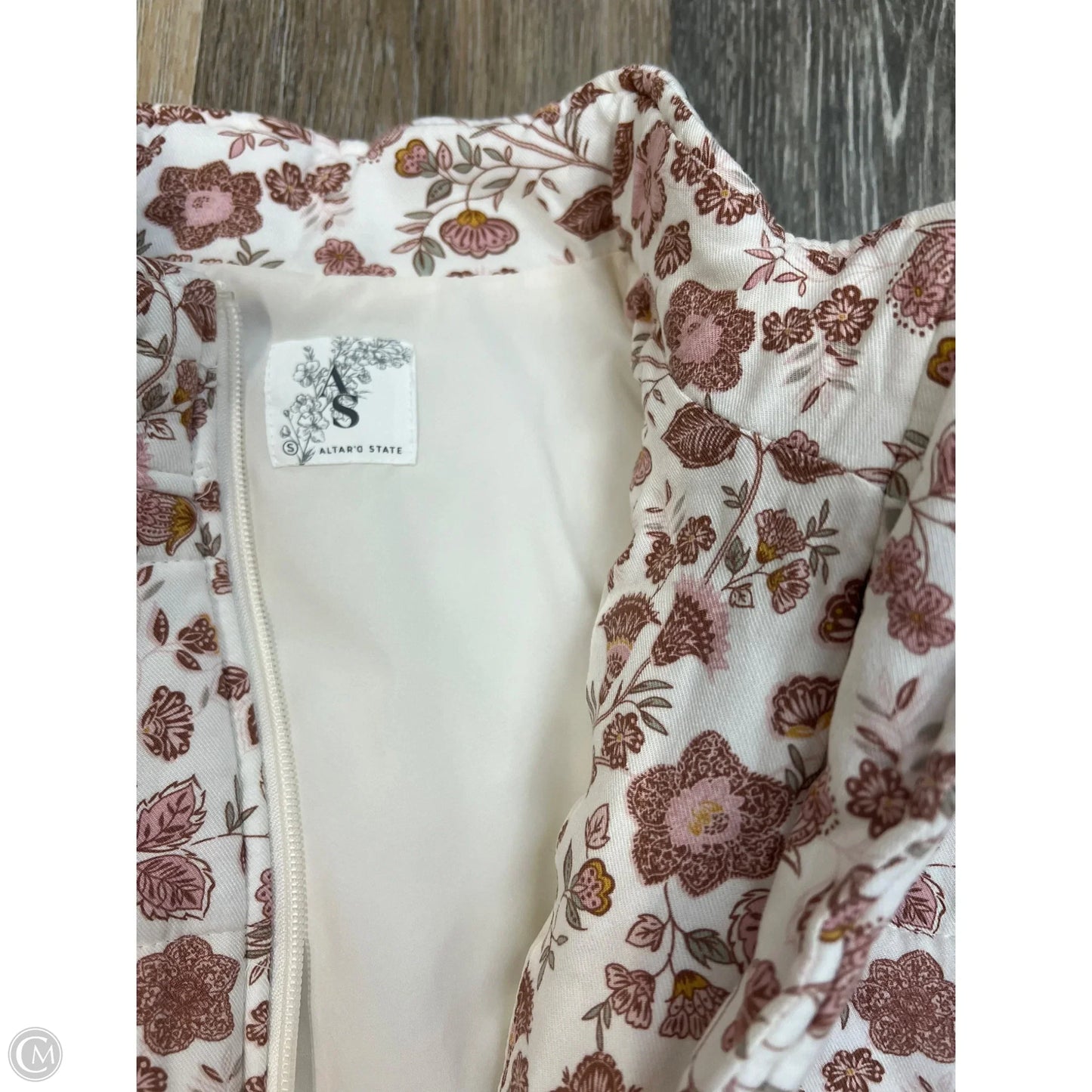 Jacket Puffer & Quilted By Altard State In Floral Print, Size: S