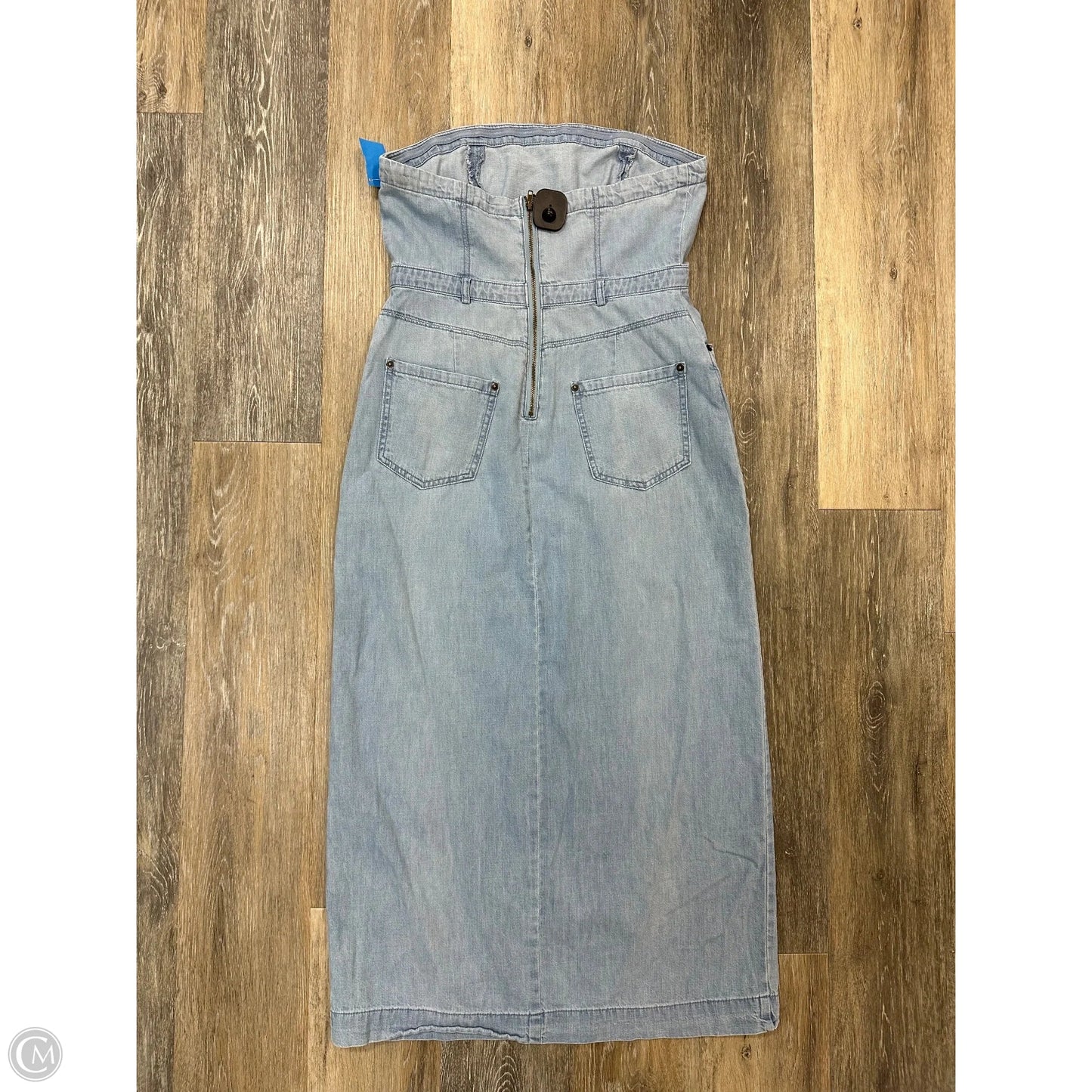 Dress Casual Midi By Free People In Blue Denim, Size: 8