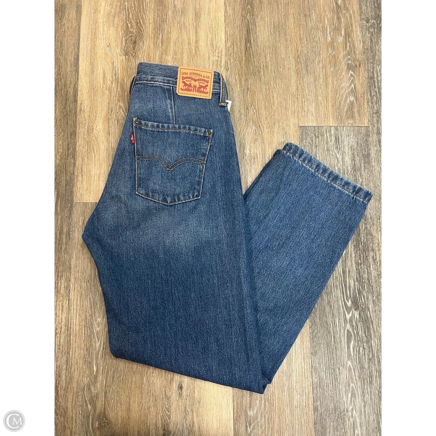 Jeans Wide Leg By Levis In Blue Denim, Size: 2