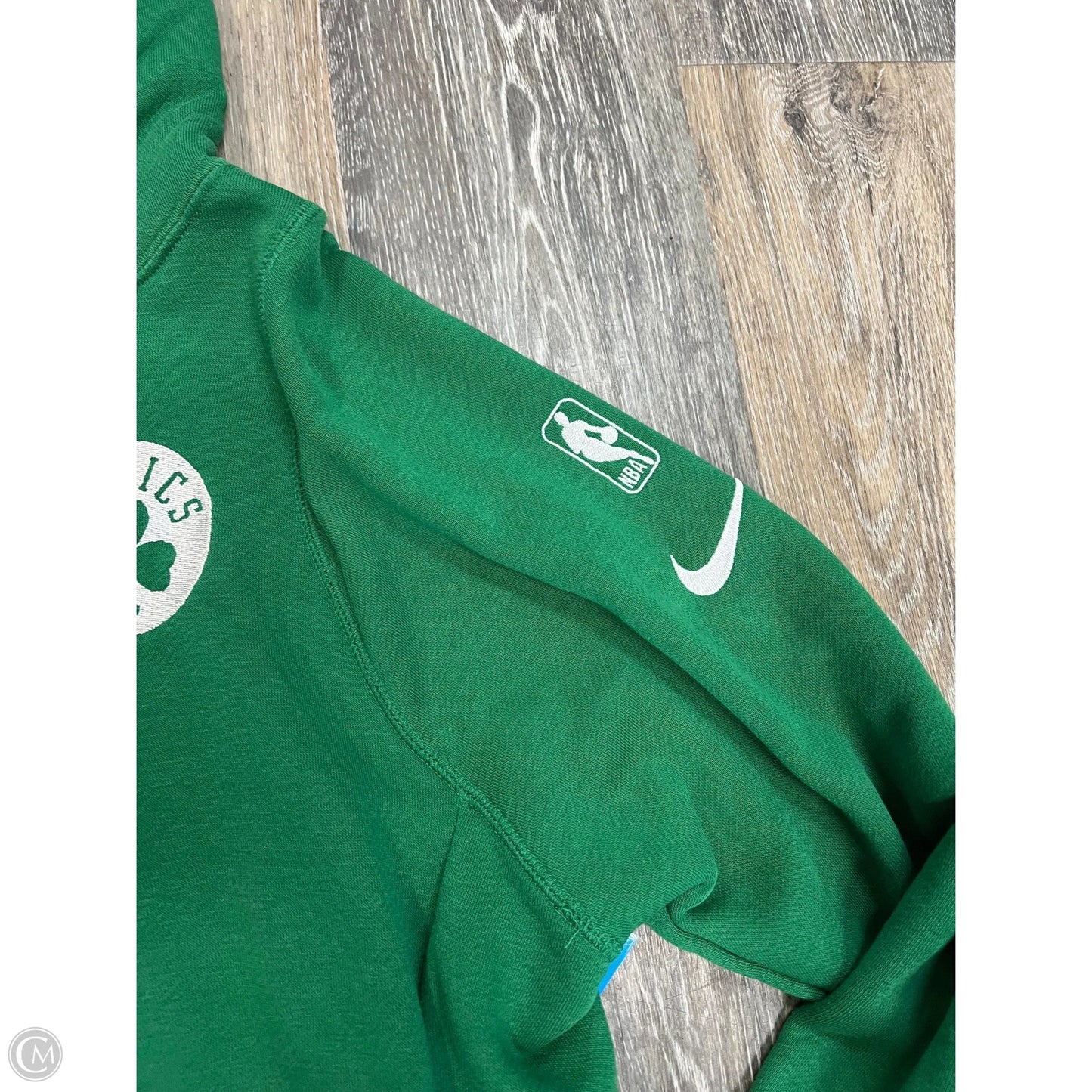 Athletic Sweatshirt Hoodie By Nike x NBA Apparel In Green, Size: S