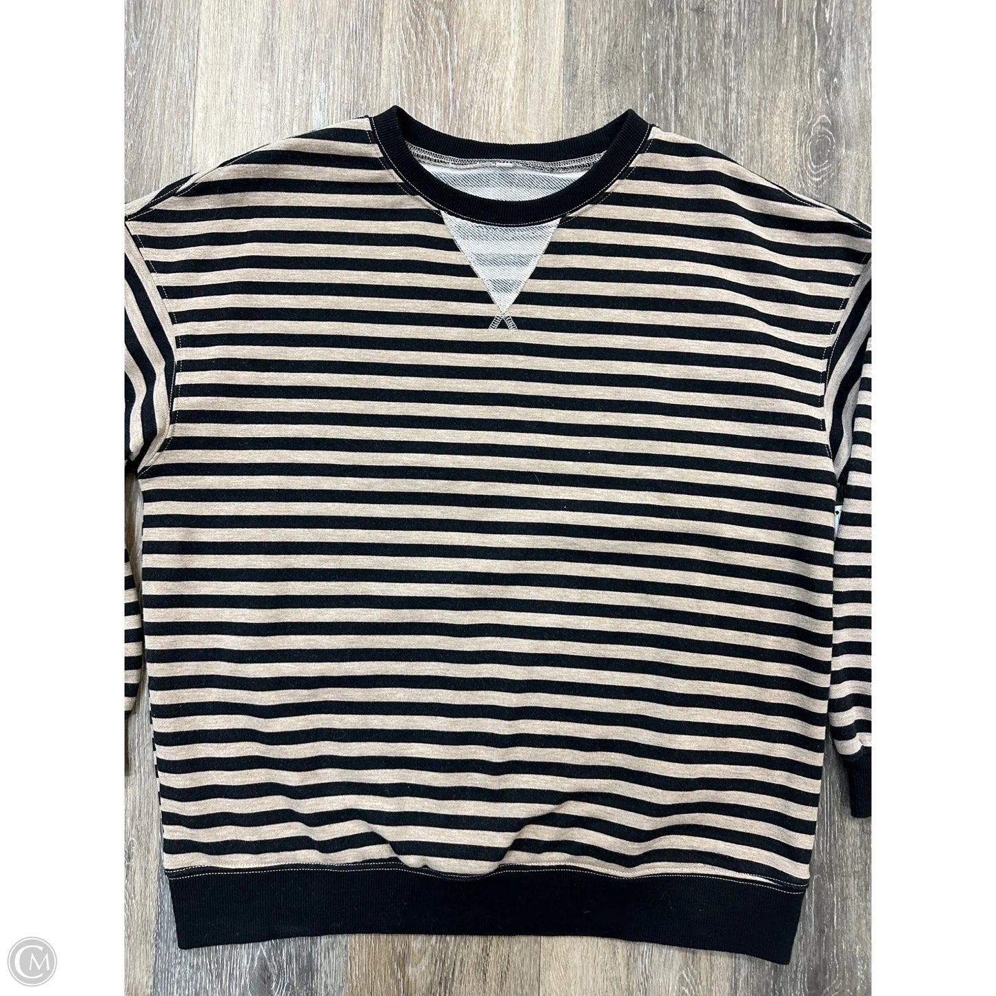 Sweatshirt Crewneck By Clothes Mentor In Striped Pattern, Size: S