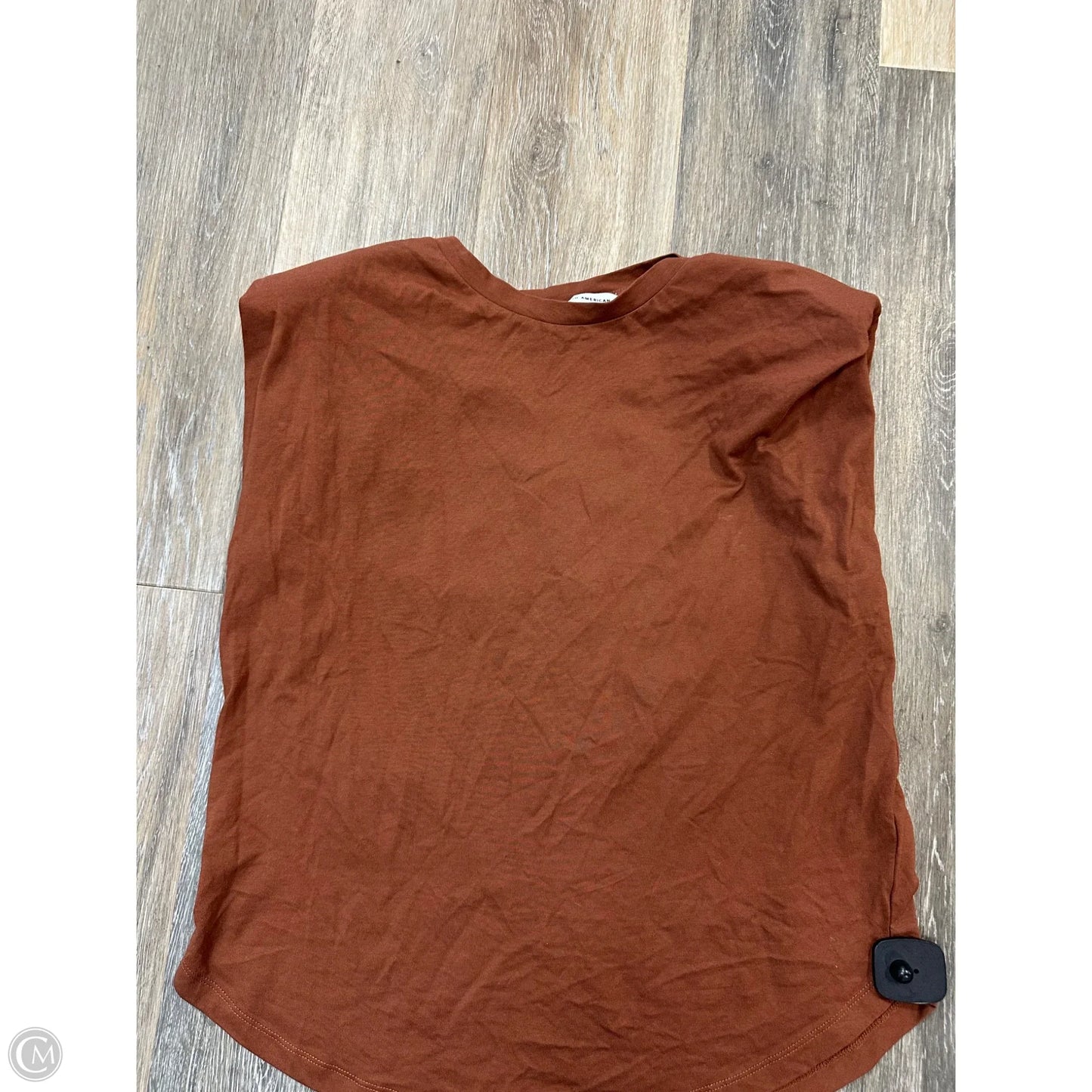 Top Short Sleeve By Good American In Tan, Size: L