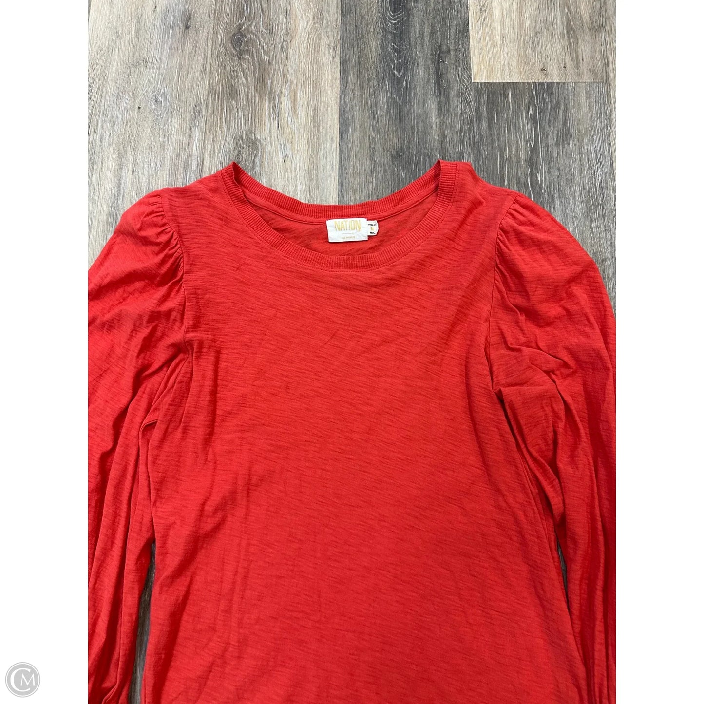 Top Long Sleeve By Nation Ltd In Red, Size: M