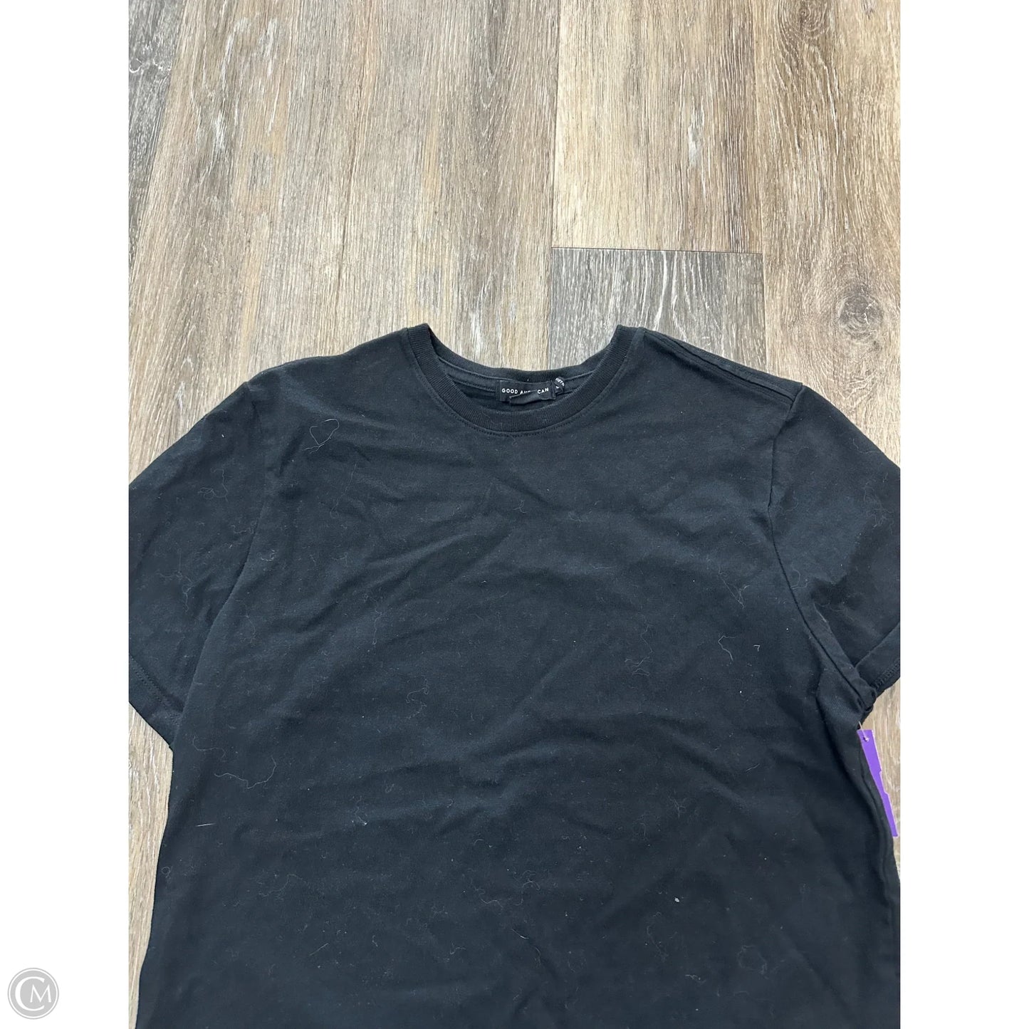 Top Short Sleeve By Good American In Black, Size: Xs