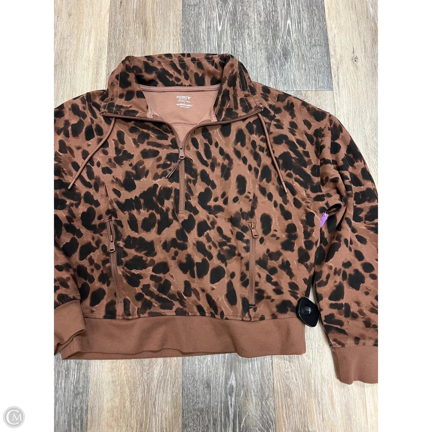 Athletic Sweatshirt Collar By Old Navy In Animal Print, Size: S