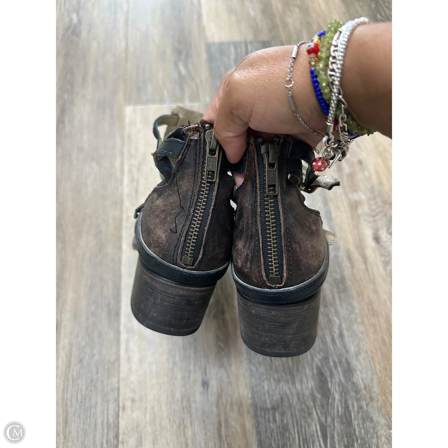 Boots Ankle Flats By Freebird In Brown, Size: 8