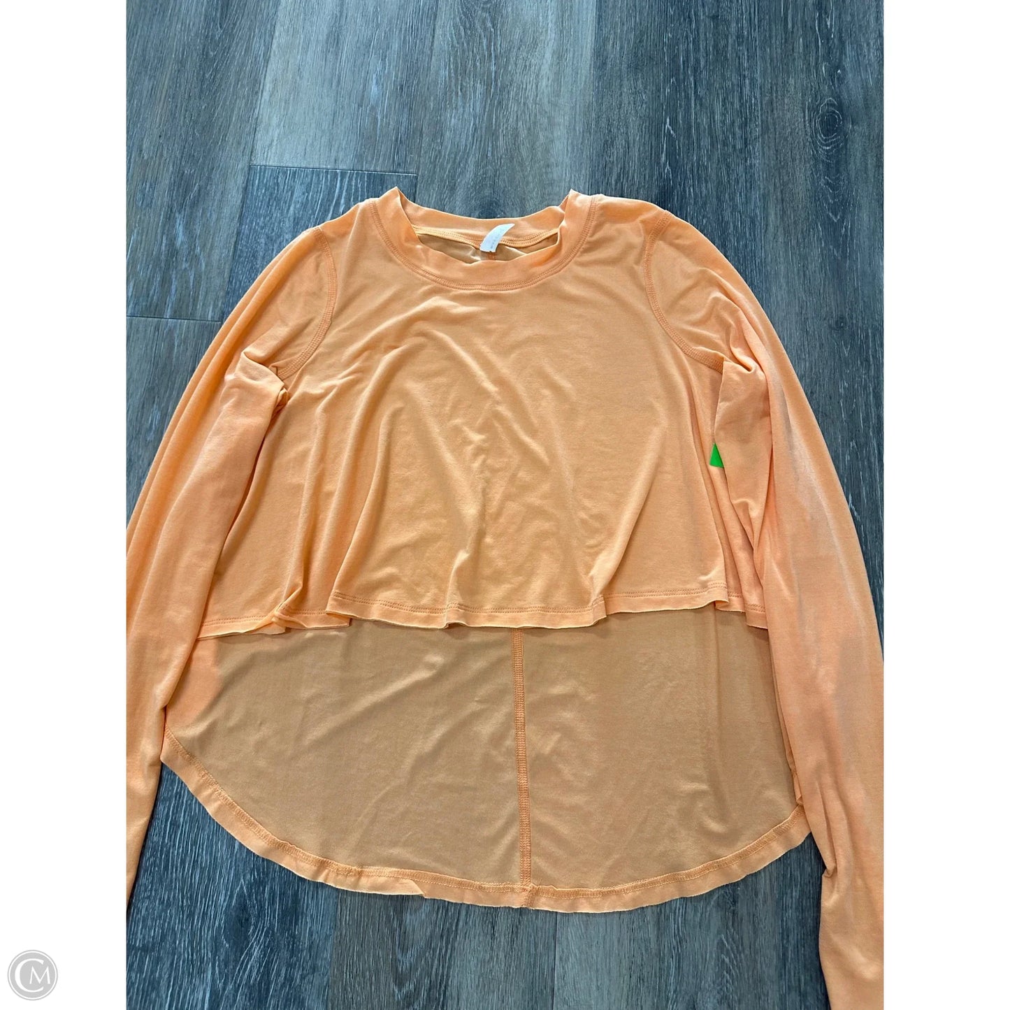 Athletic Top Long Sleeve Crewneck By Free People In Orange, Size: Xs