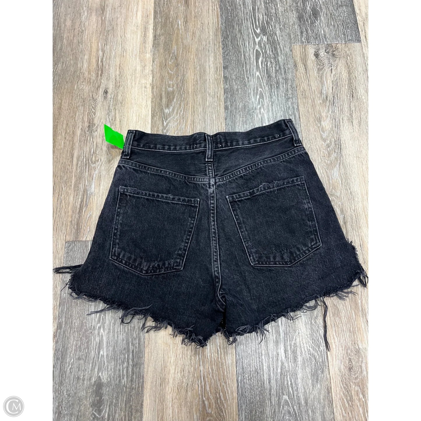 Shorts By Agolde In Black Denim, Size: 1/25