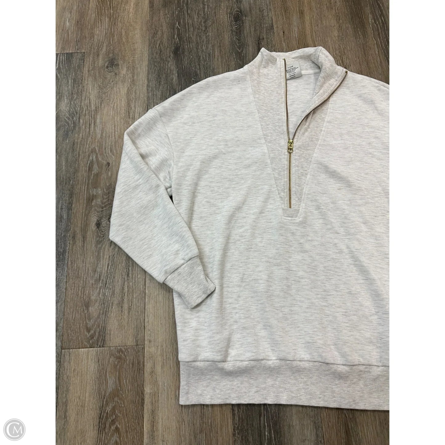 Athletic Sweatshirt Collar By Varley In Grey, Size: Xs