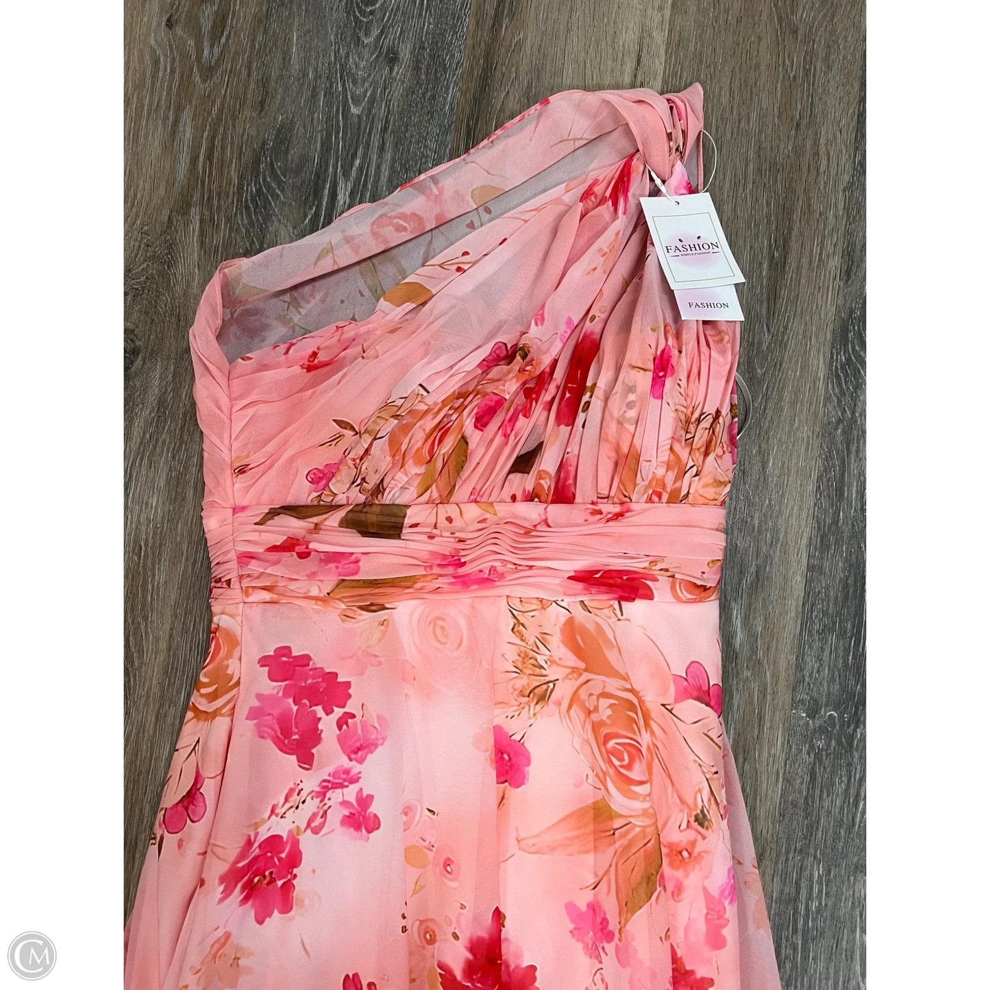 -Dress Party Long By Clothes Mentor In Pink, Size: 8