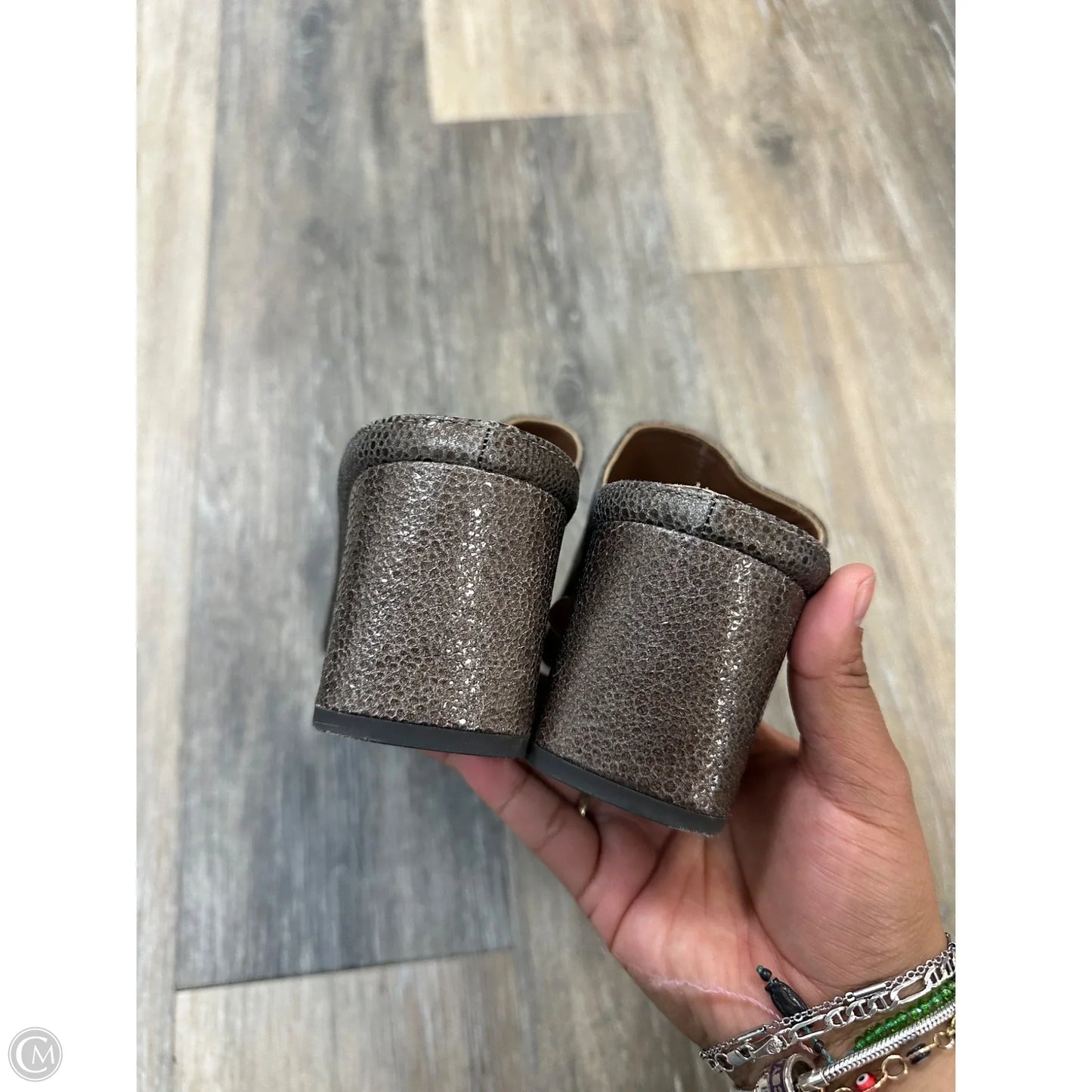 Sandals Heels Block By Donald Pliner In Bronze, Size: 8.5