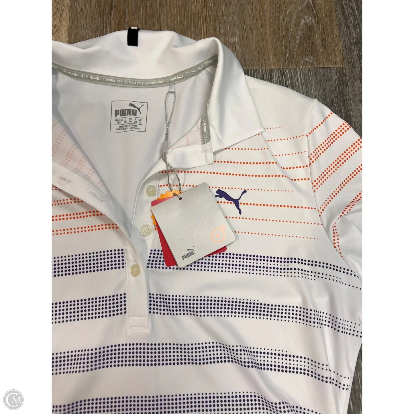 Athletic Top Short Sleeve By Puma In White, Size: S