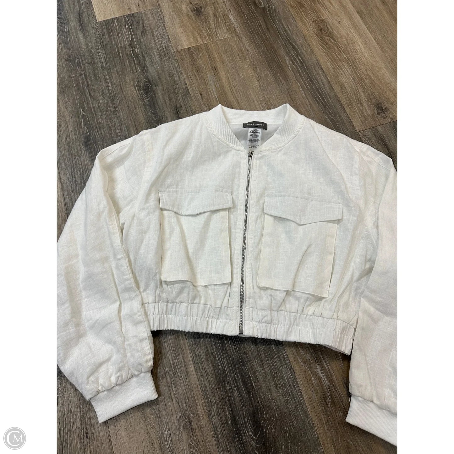 Jacket Moto By Sans Souci In White, Size: S
