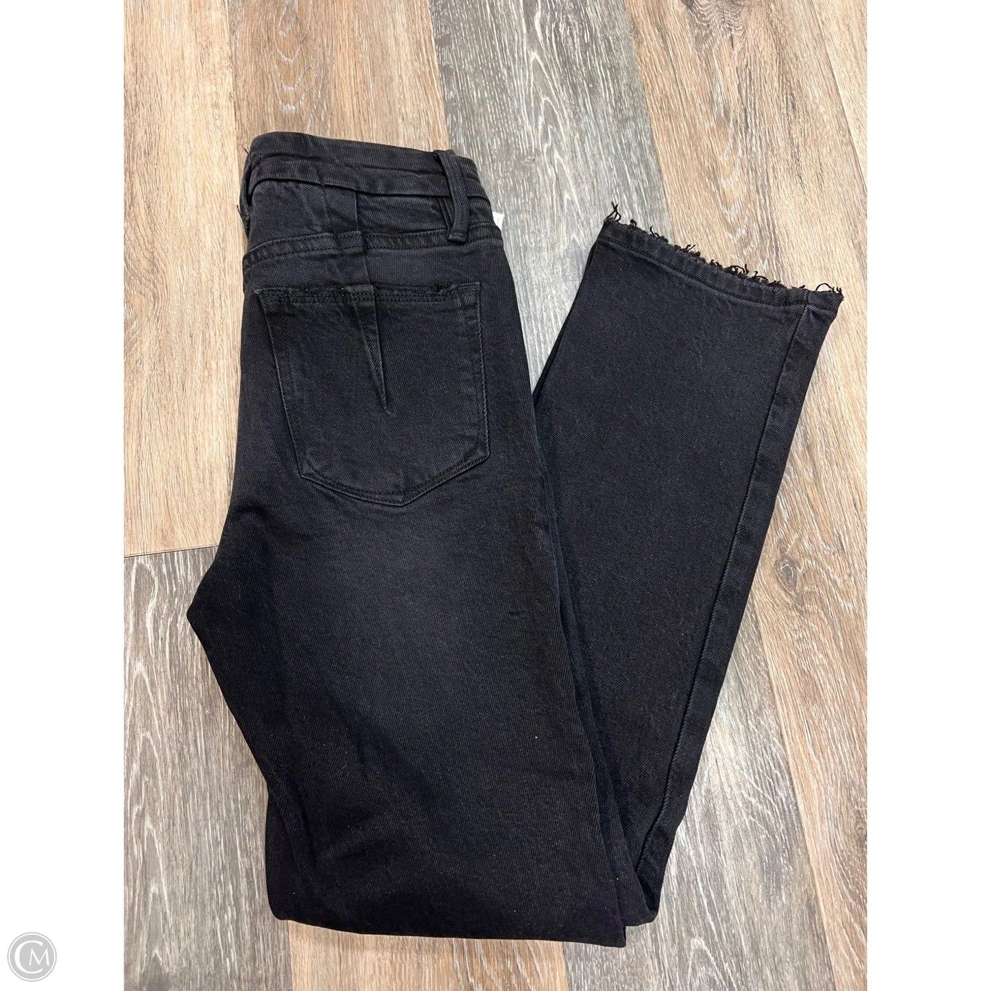 Jeans Straight By Good American In Black Denim, Size: 0/25