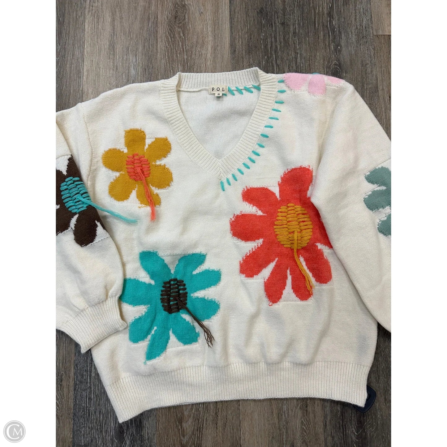 Sweater By Pol In White, Size: S