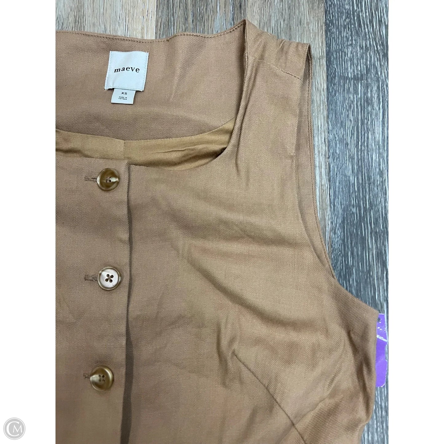 Vest Other By Maeve In Tan, Size: Xs