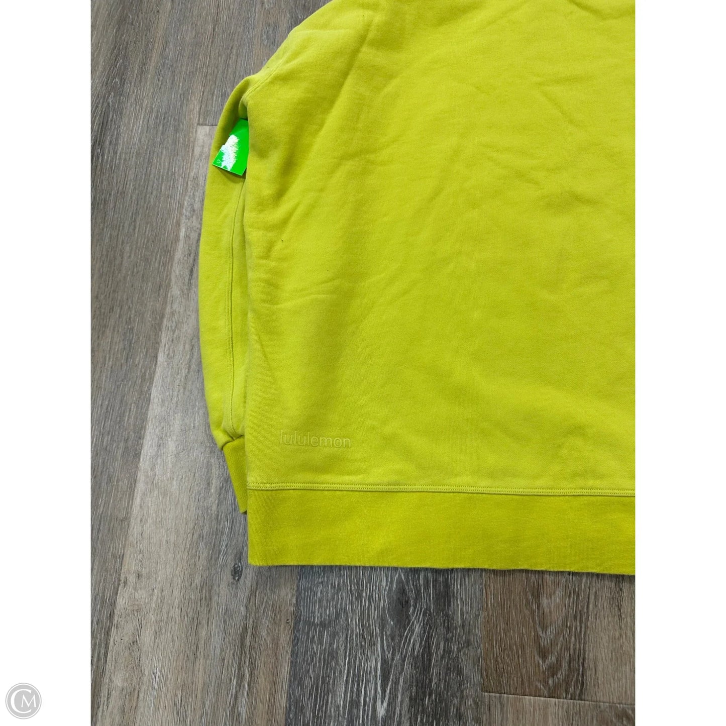 Athletic Sweatshirt Crewneck By Lululemon In Chartreuse, Size: L