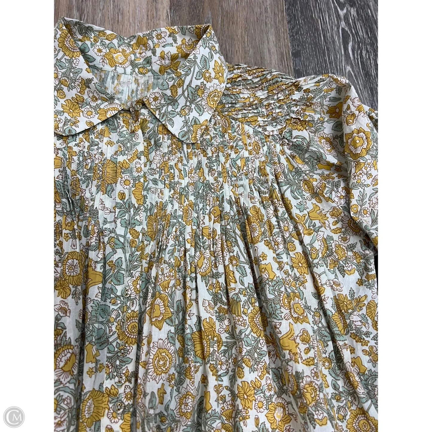 Blouse Long Sleeve By Mirth In Floral Print, Size: M