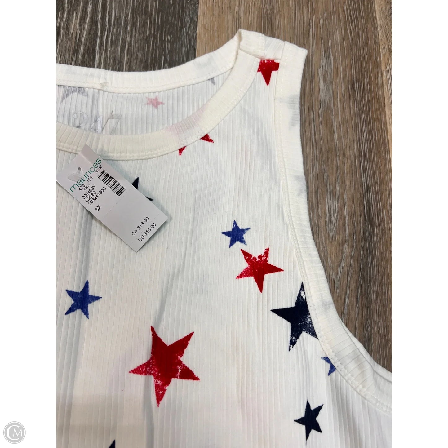Top Sleeveless By Maurices In White, Size: 3x